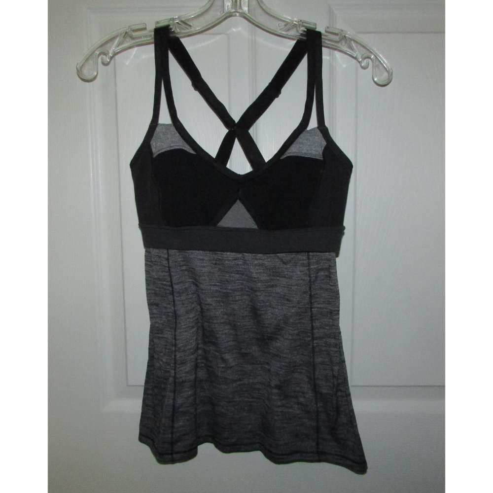 LULULEMON Black Grey Tank Top